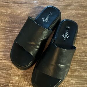 Black Slide Sandals